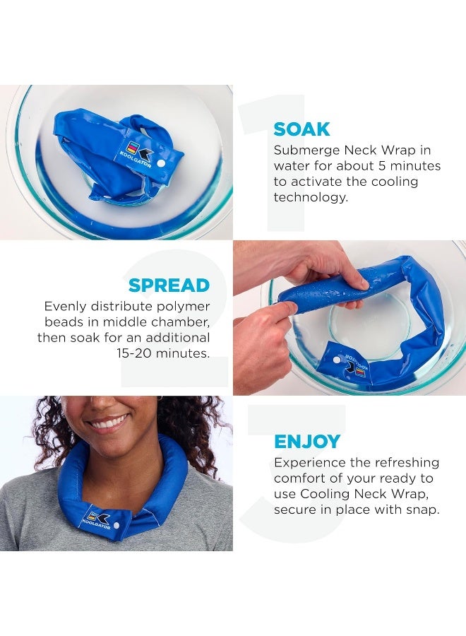 KOOLGATOR Evaporative Cooling Neck Wrap - Keep Cool in The Heat, Summer Cooling Accessories, Long Lasting, Reusable & Breathable, Available in 1, 3, or 5 Pack (Blue Paisley, 1 Pack) - Image 5